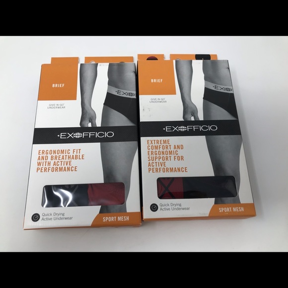 2 Pair ExOfficio Give-N-Go Mesh Brief - LARGE
